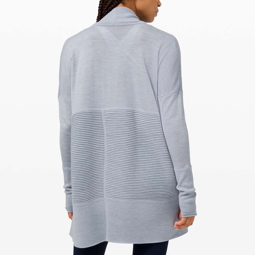 Lululemon Cardigan Sweater “Sit In Lotus Wrap II”
Heathered Chambray - Picture 3 of 9